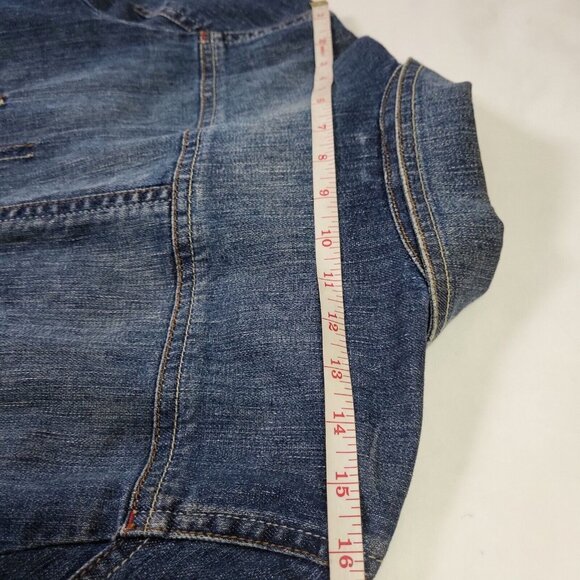 Liz Claiborne Jean Jacket Blue Collared  Denim Women's Medium Button - Picture 14 of 16